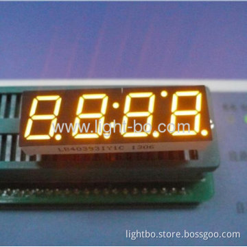 Super Bright Yellow 4 Digit 0.39" 7 Segment Led Display For Home Appliances 